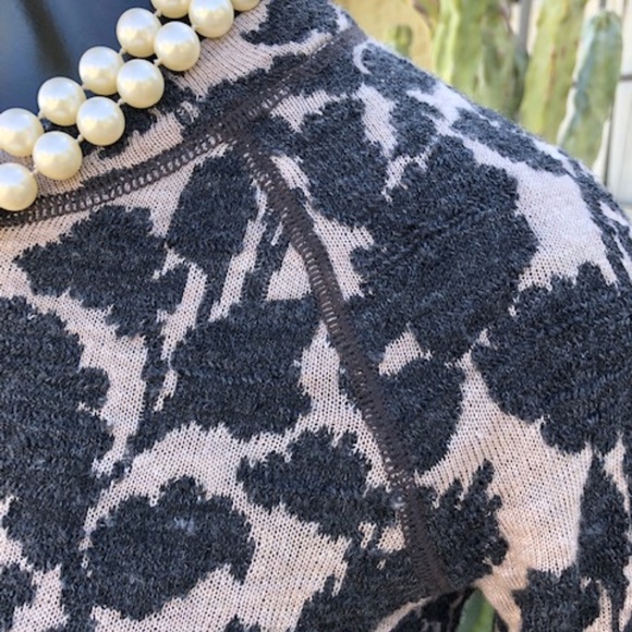 Women's Loft Ann Taylor Dark Charcoal and Tan Knit Dress XS - Picture 4 of 13